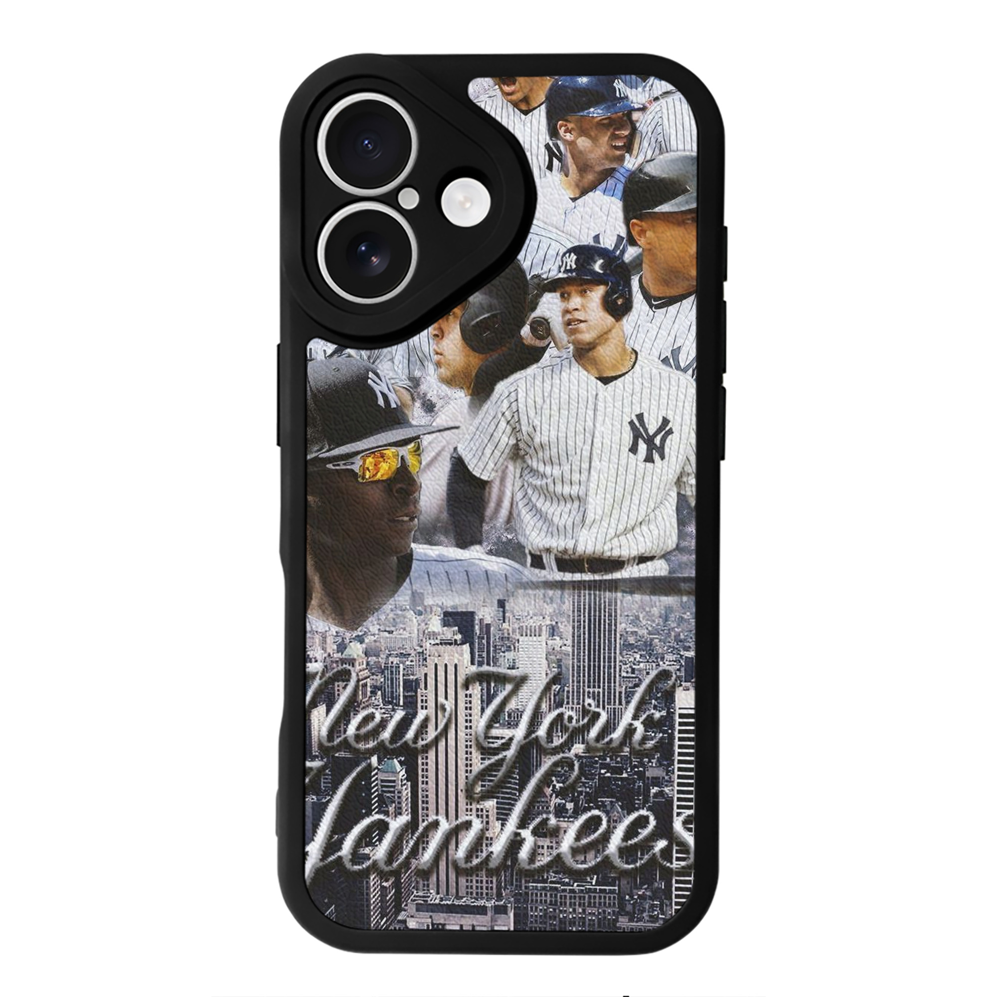 New York Yankees 101 IPhone 16 Silicone Leather Case – UV Print, Lambskin Texture – Perfect Fit, Wireless Charging Compatible, Scratch Resistant, Precise Cutouts – Stylish Protection For IPhone 16